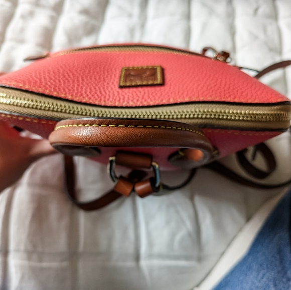 EUC Dooney & Bourke Pebble Grain Leather Backpack, Geranium Pink - Picture 8 of 16